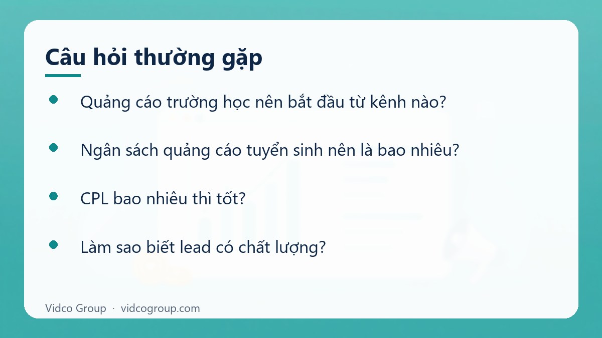 Một số câu hỏi thường gặp về Quảng cáo trường học