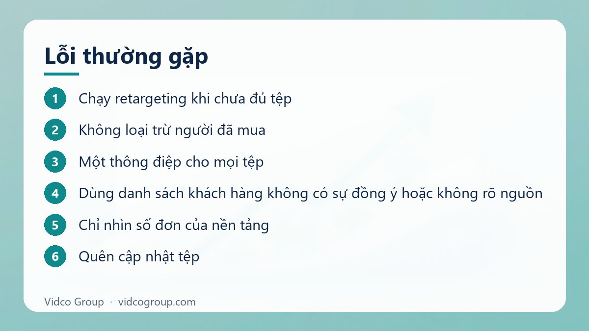 Các bước: Lỗi thường gặp