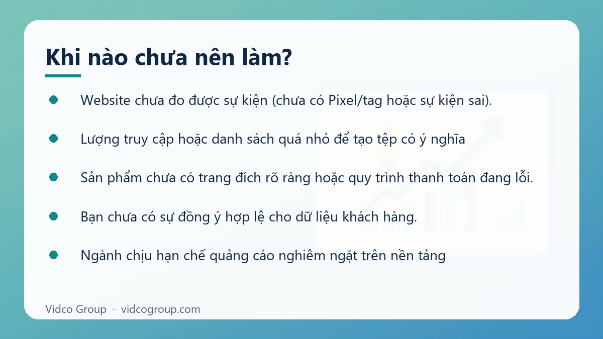 Danh sách: Khi nào chưa nên làm?