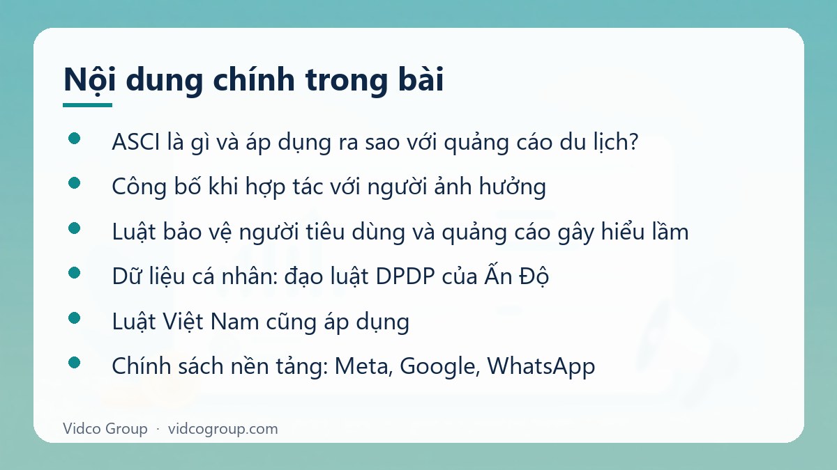 Nội dung chính: Rủi ro, quy định quảng cáo thị trường Ấn Độ