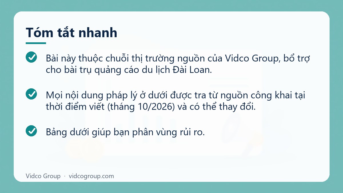 Tóm tắt nhanh: Quy định quảng cáo thị trường Đài Loan