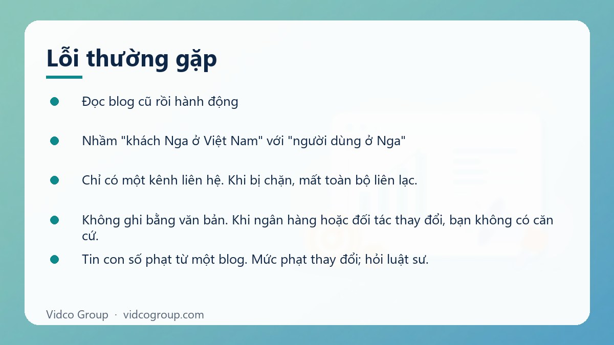 Danh sách: Lỗi thường gặp