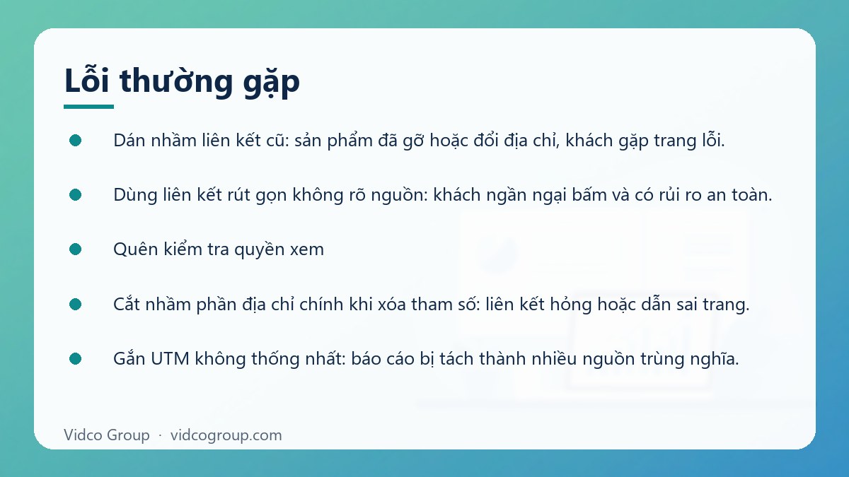 Danh sách: Lỗi thường gặp