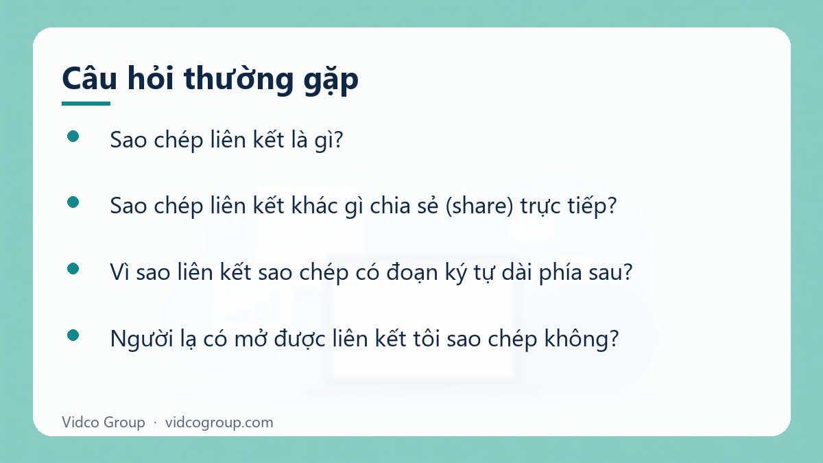 Một số câu hỏi thường gặp về Sao chép liên kết là gì