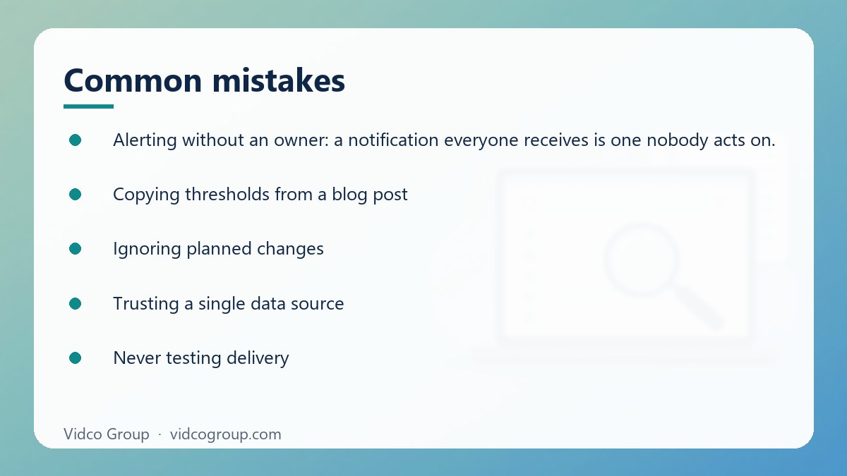 Checklist: Common mistakes