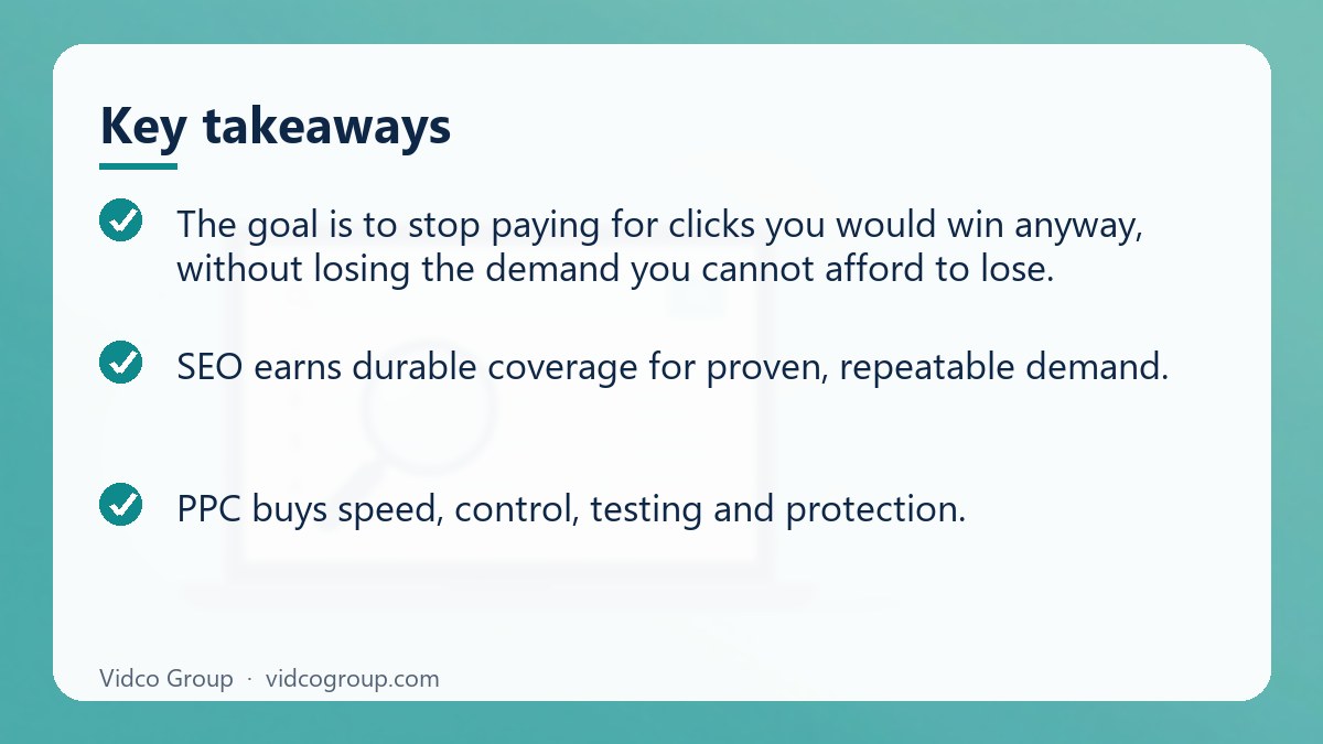 Key takeaways: SEO and PPC Together
