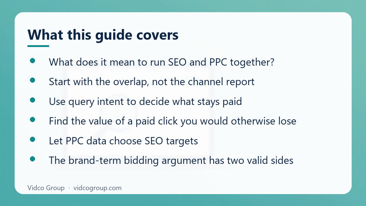 What this guide covers: SEO and PPC Together