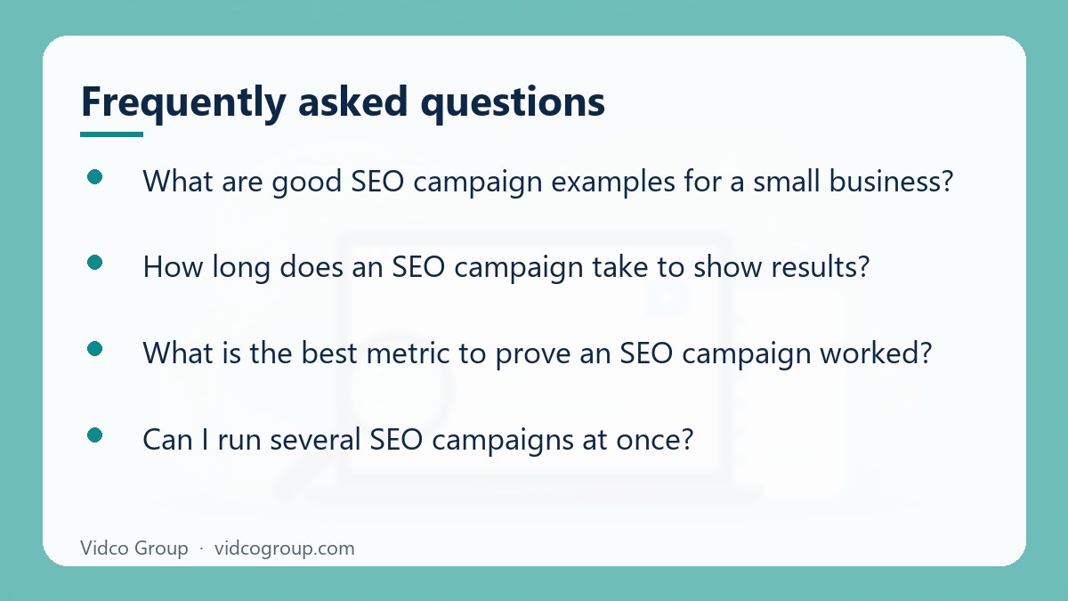 Common questions about SEO Campaign Examples
