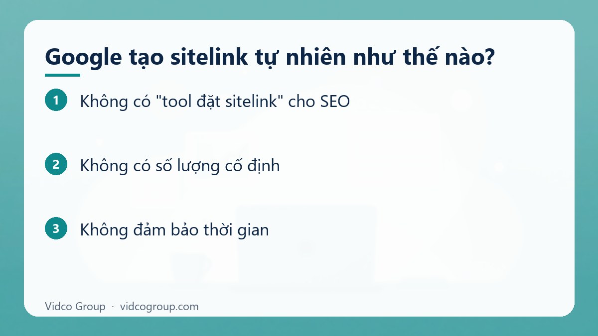 Các bước: Google tạo sitelink tự nhiên như thế nào?