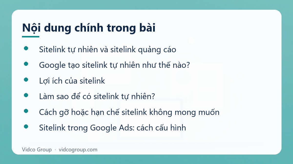 Nội dung chính: Sitelink là gì
