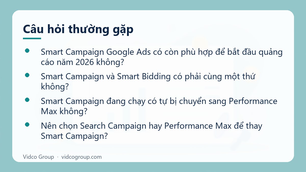 Một số câu hỏi thường gặp về Smart Campaign Google Ads là gì