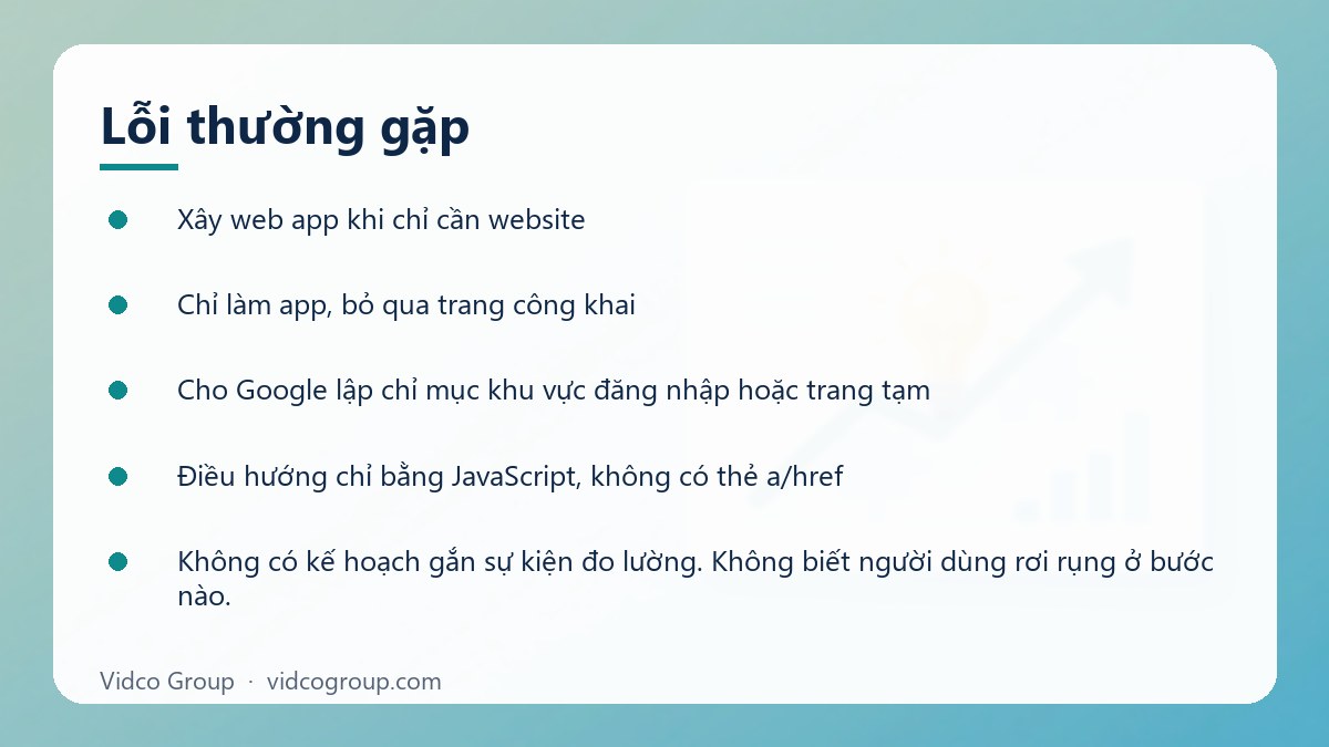 Danh sách: Lỗi thường gặp