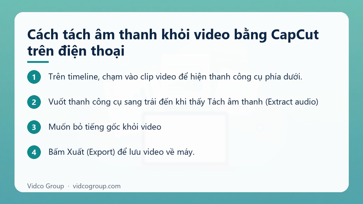 Các bước: Cách tách âm thanh khỏi video bằng CapCut trên điện thoại