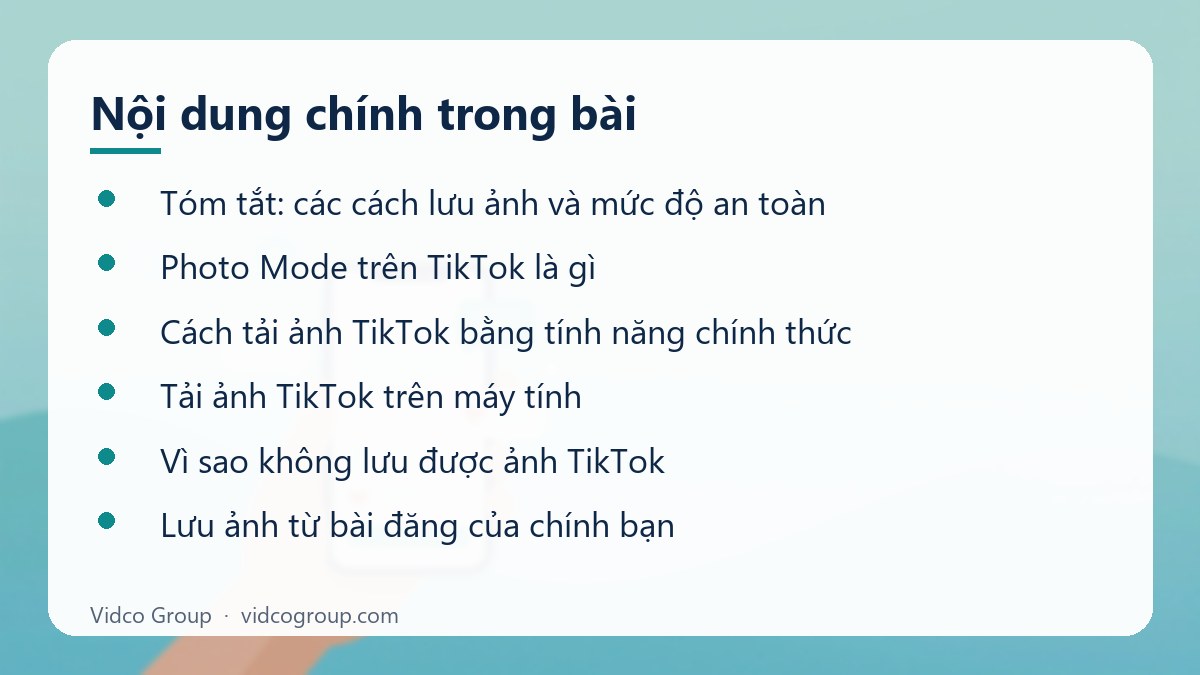 Nội dung chính: Tải ảnh TikTok