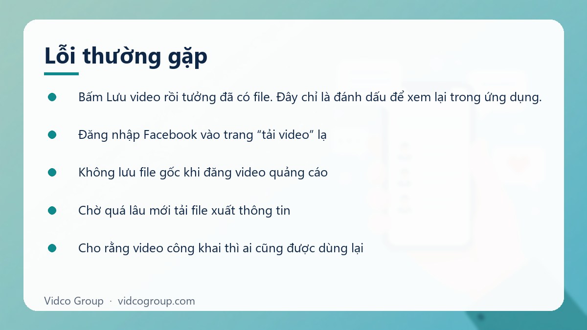 Danh sách: Lỗi thường gặp