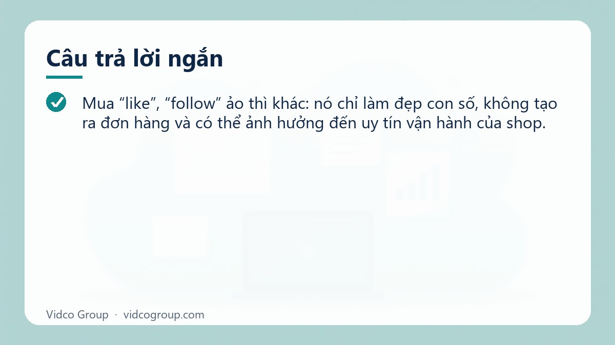 Câu trả lời ngắn: Tăng lượt thích shop Shopee thật