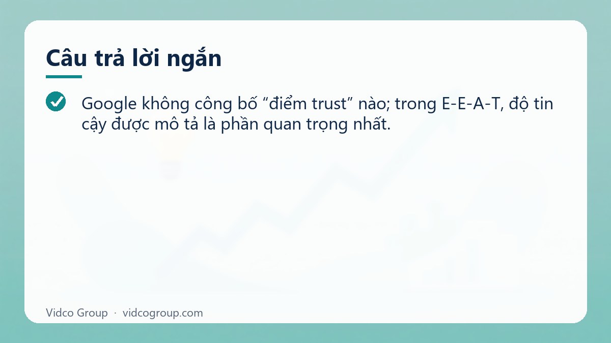 Câu trả lời ngắn: Tăng trust website