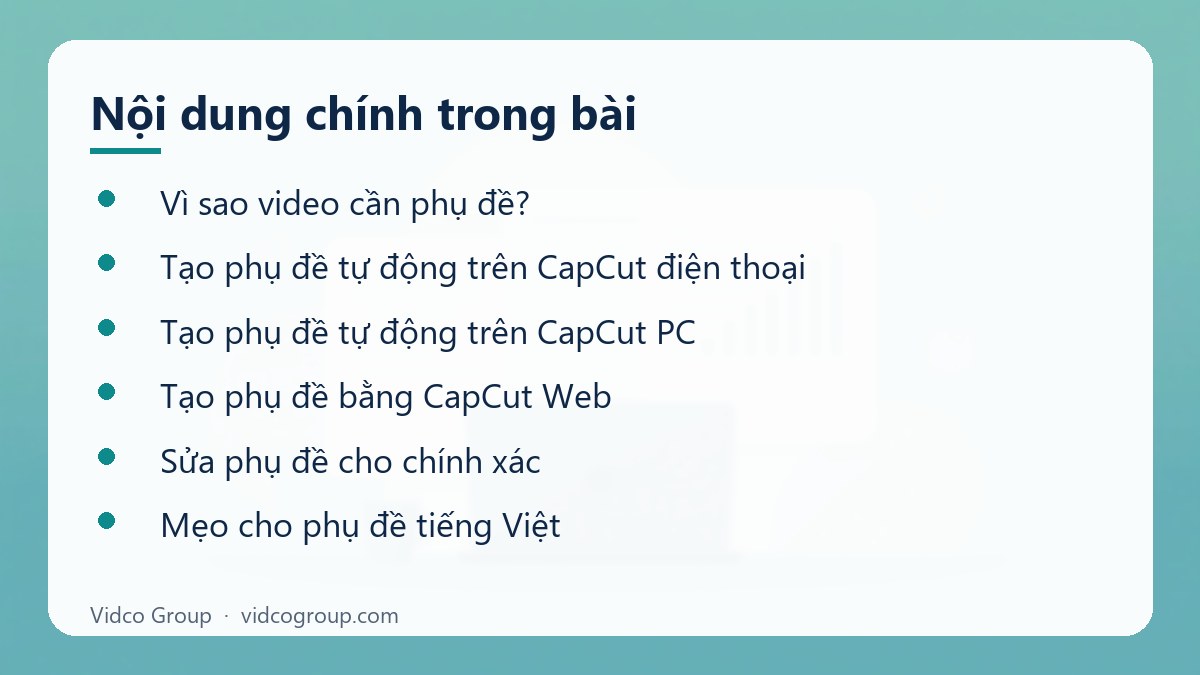 Nội dung chính: Tạo sub phụ đề tự động trên CapCut