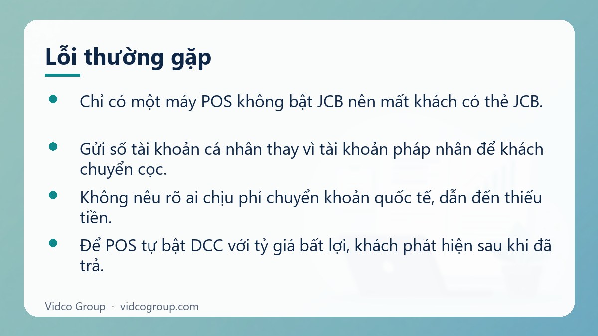 Danh sách: Lỗi thường gặp