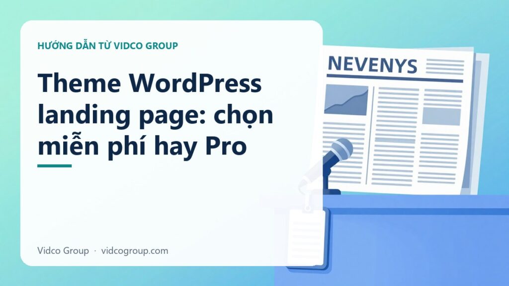 Theme WordPress landing page: chọn miễn phí hay Pro