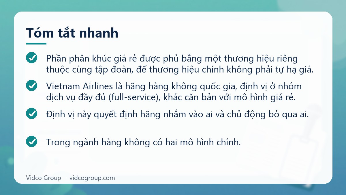 Tóm tắt nhanh: Thị trường mục tiêu của Vietnam Airlines