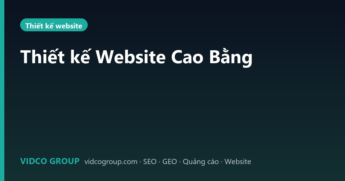 Thiết kế Website Cao Bằng