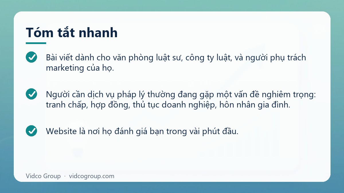 Tóm tắt nhanh: Thiết kế website công ty luật