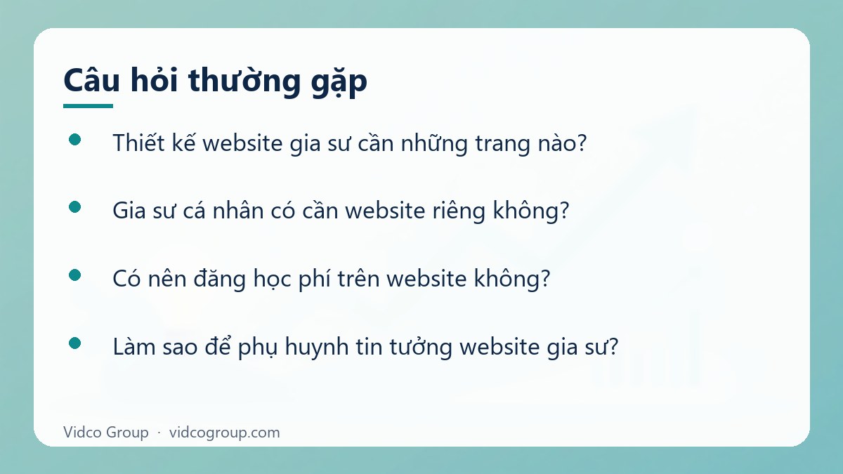 Một số câu hỏi thường gặp về Thiết kế website gia sư