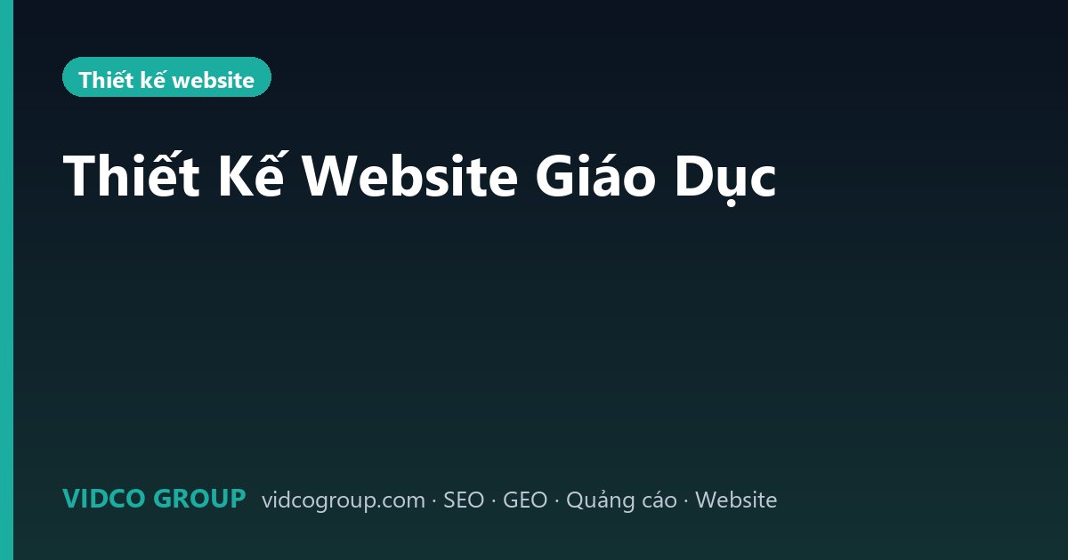 Thiết Kế Website Giáo Dục