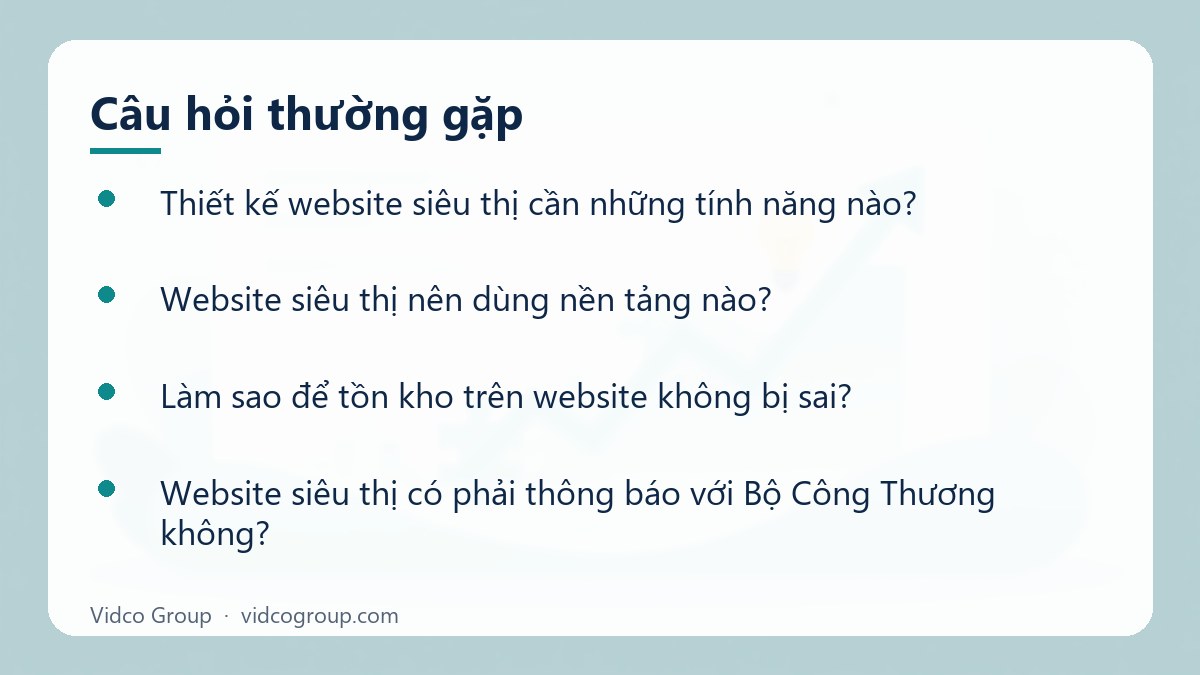 Một số câu hỏi thường gặp về Thiết kế website siêu thị