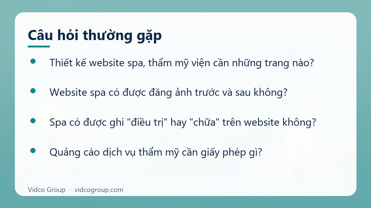 Một số câu hỏi thường gặp về Thiết kế website spa, thẩm mỹ viện