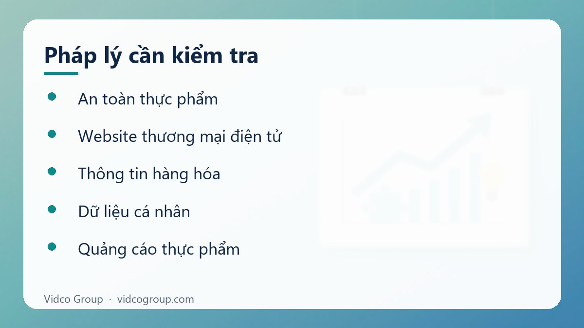 Danh sách: Pháp lý cần kiểm tra
