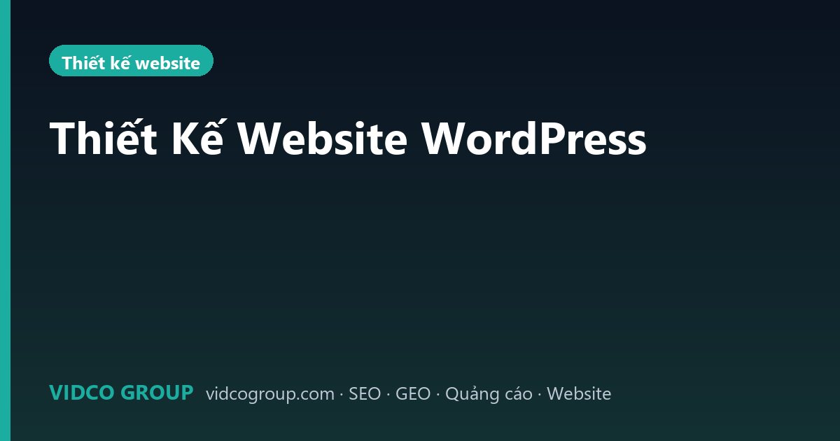 Thiết Kế Website WordPress