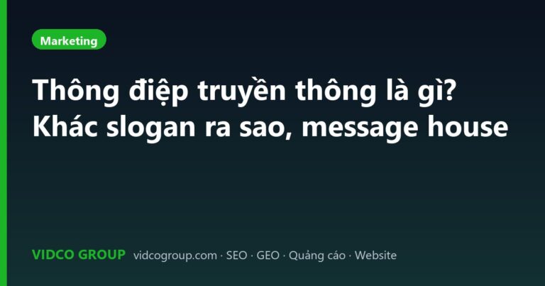 Thông điệp truyền thông là gì? Khác slogan ra sao, message house