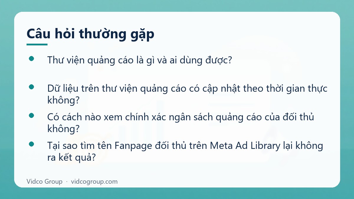 Một số câu hỏi thường gặp về Thư viện quảng cáo là gì