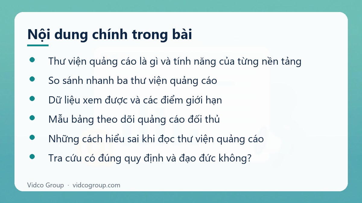 Nội dung chính: Thư viện quảng cáo là gì