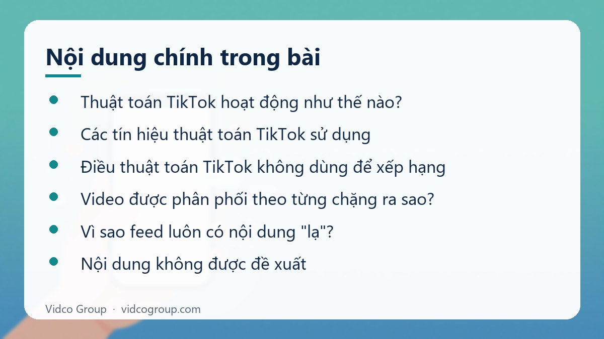 Nội dung chính: Thuật toán TikTok