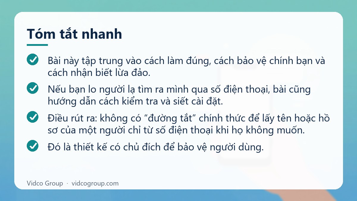 Tóm tắt nhanh: Tìm Facebook bằng số điện thoại