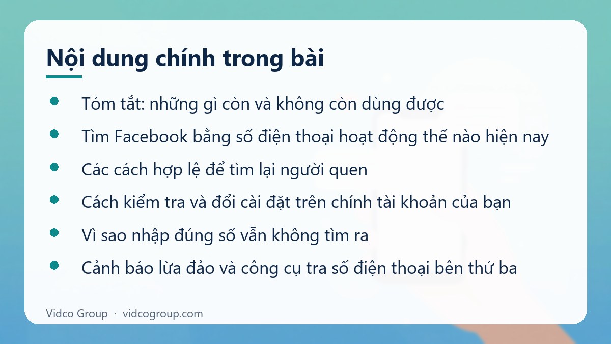 Nội dung chính: Tìm Facebook bằng số điện thoại