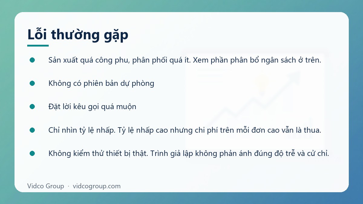 Danh sách: Lỗi thường gặp