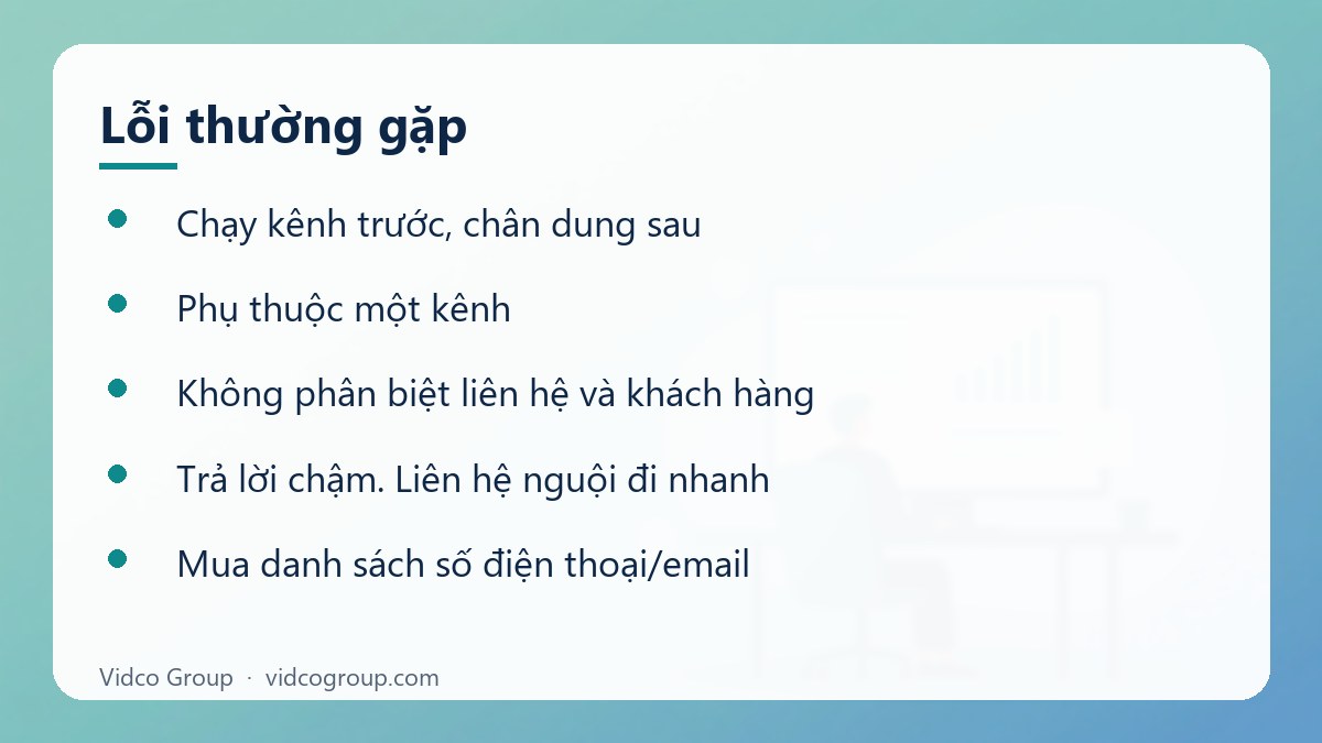 Danh sách: Lỗi thường gặp