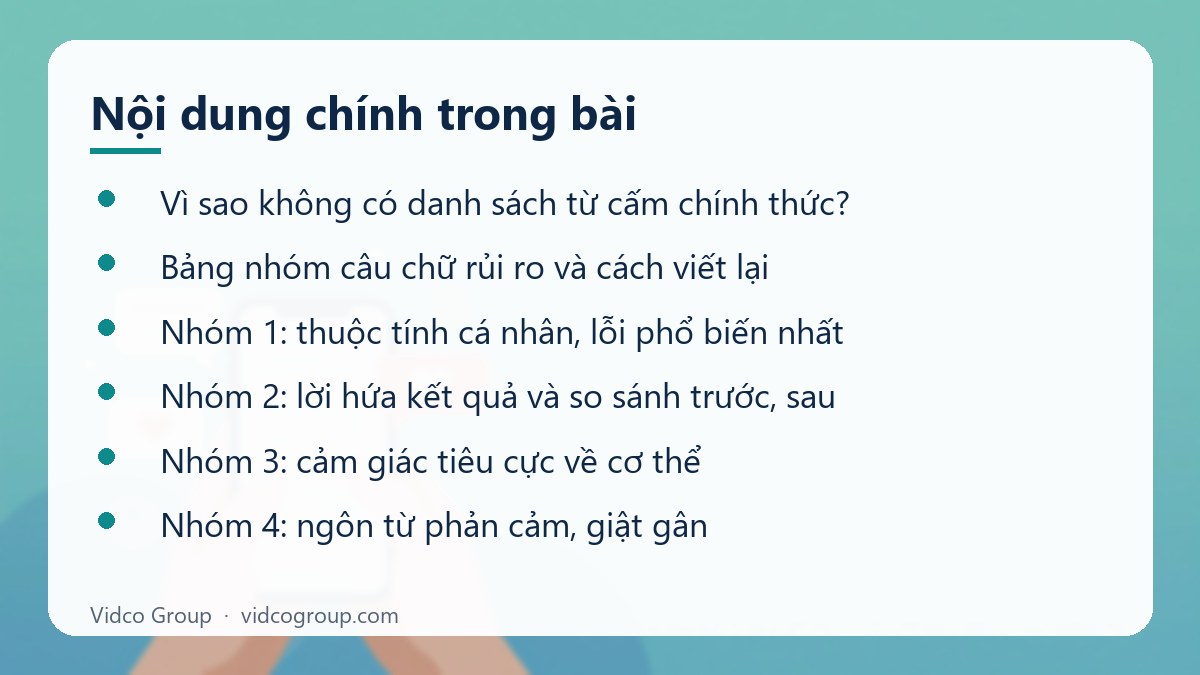 Nội dung chính: Những từ bị cấm trong quảng cáo Facebook và cách viết lại