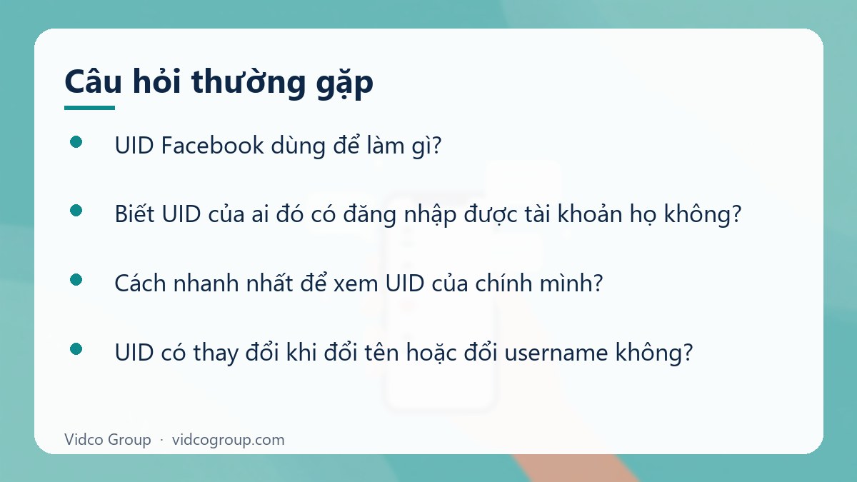 Một số câu hỏi thường gặp về UID Facebook là gì