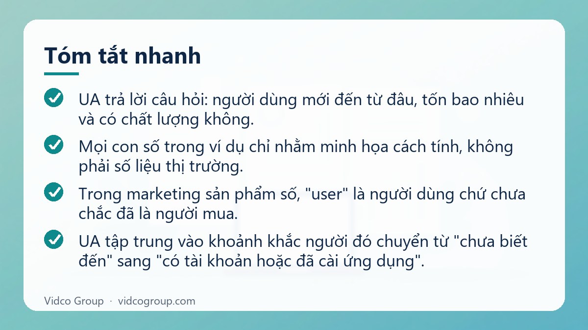 Tóm tắt nhanh: User acquisition là gì