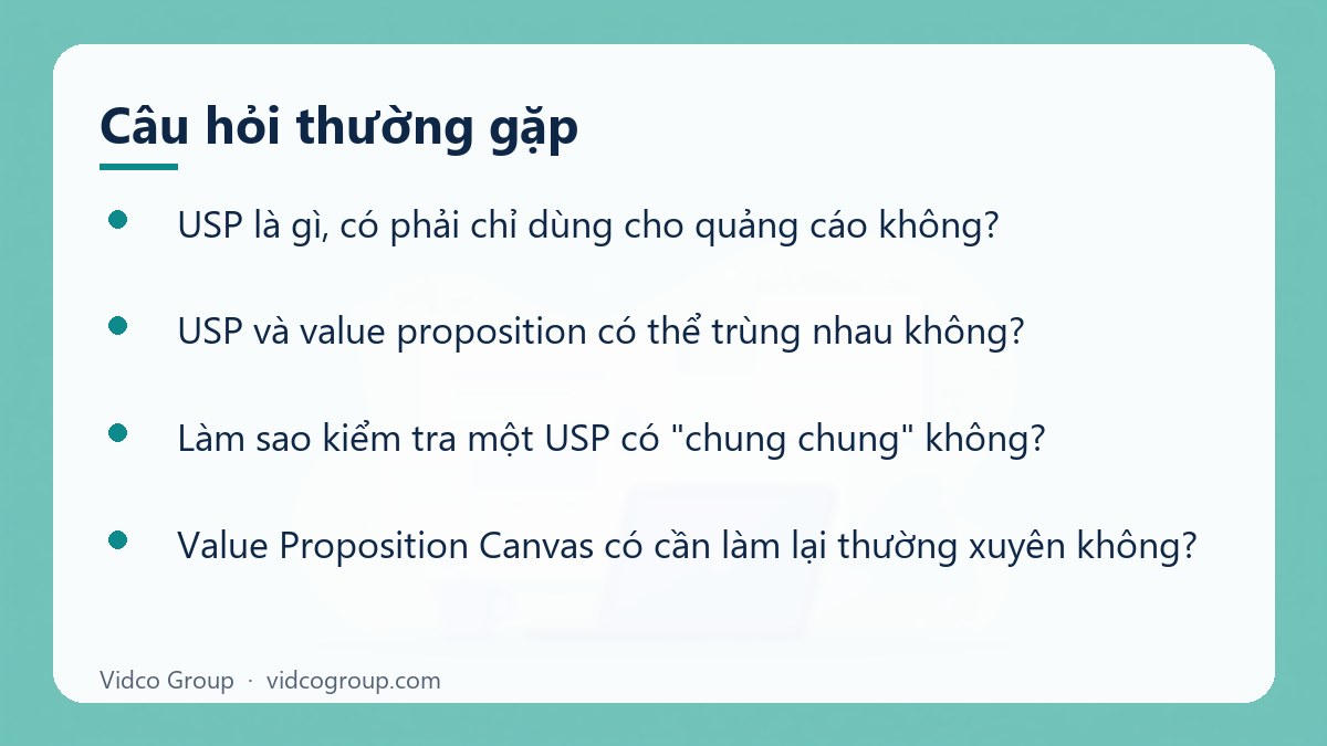 Một số câu hỏi thường gặp về USP là gì