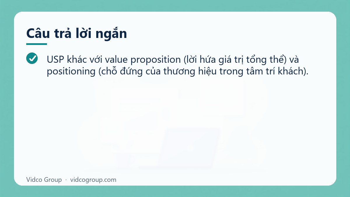 Câu trả lời ngắn: USP là gì
