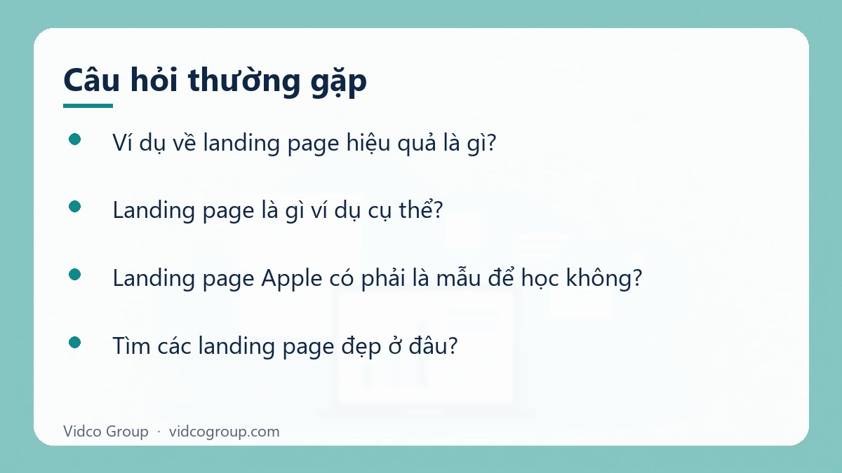 Một số câu hỏi thường gặp về Ví Dụ Landing Page Hiệu Quả