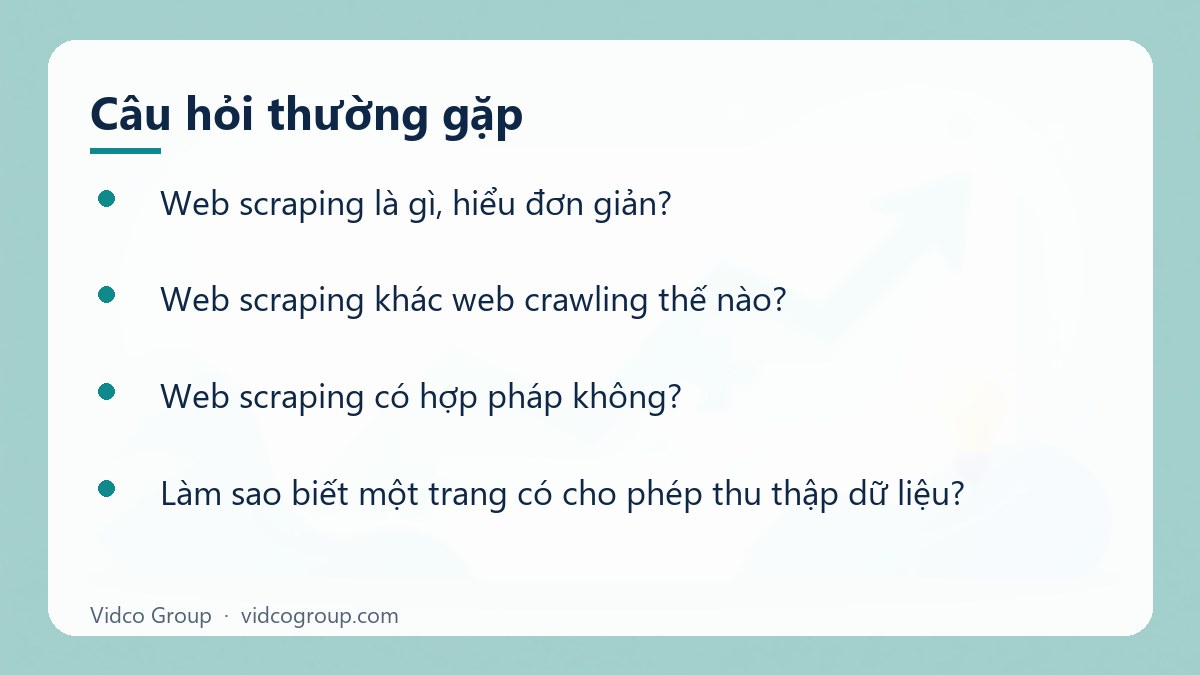 Một số câu hỏi thường gặp về Web scraping là gì