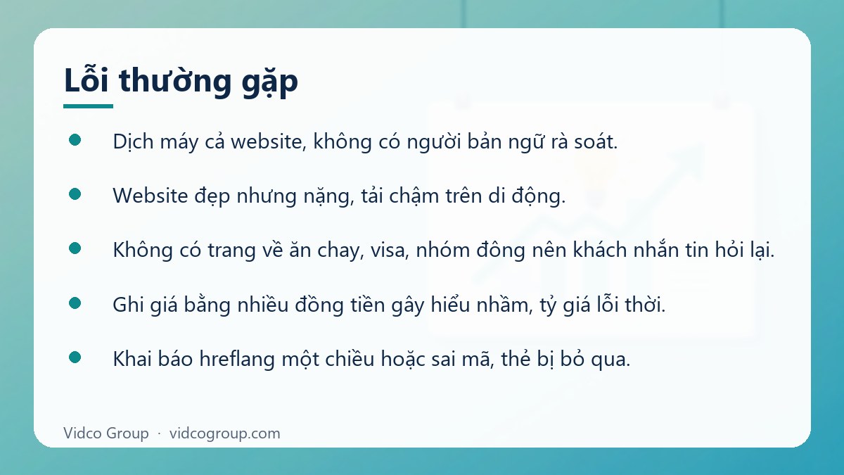 Danh sách: Lỗi thường gặp