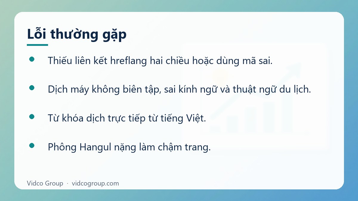 Danh sách: Lỗi thường gặp